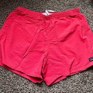Patagonia Baggies Pink Salmon Athletic Shorts Quick-Drying Elastic Waist